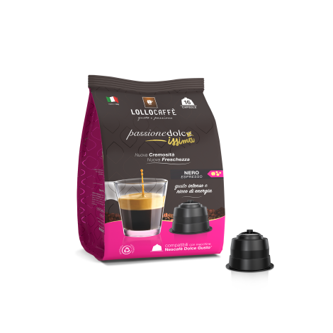 16 Capsule Dolce-Gusto Passione Dolce caffè Lollo Nero