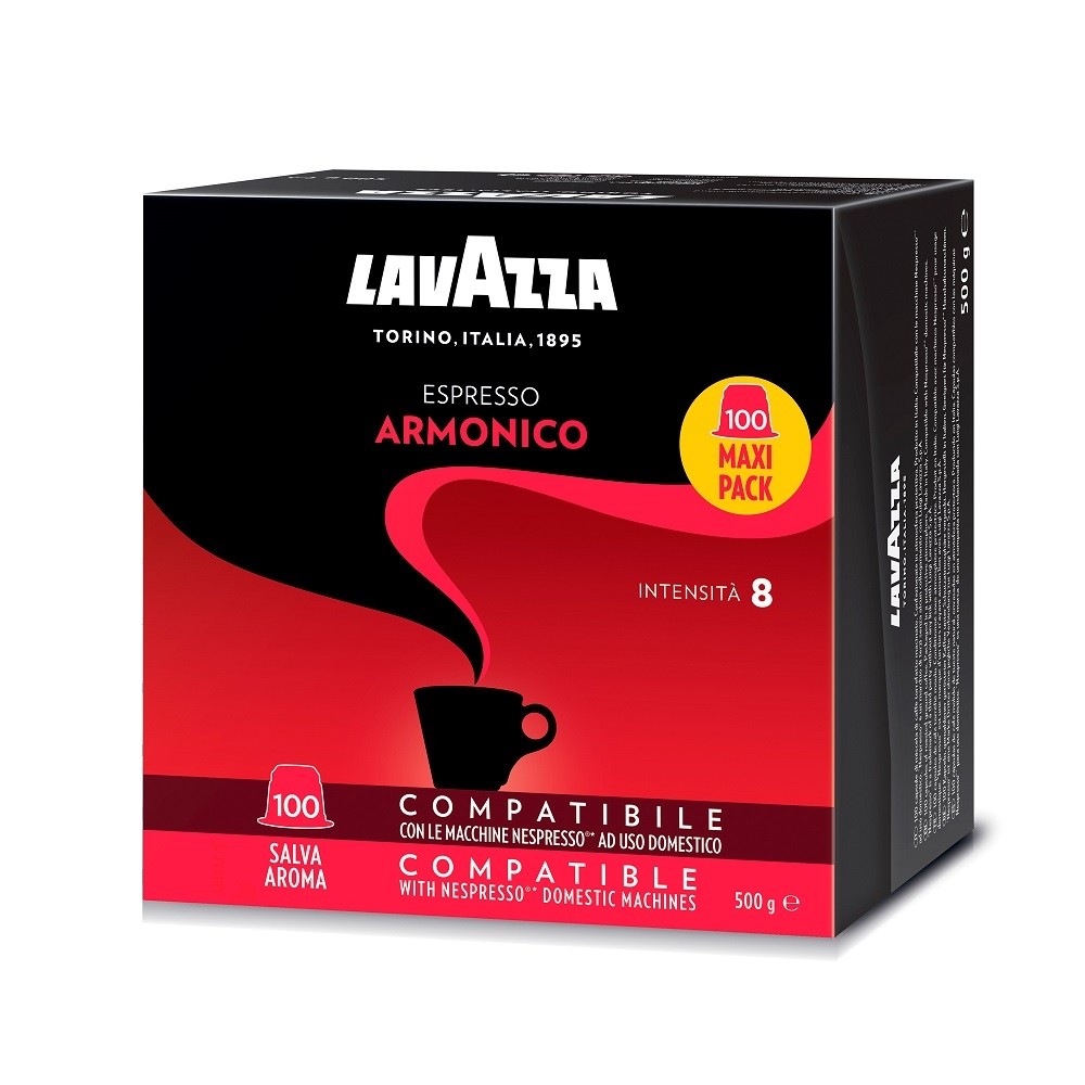 100 Capsule Lavazza Compatibili Nespresso Espresso Armonico
