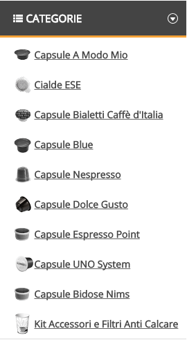 Outlet Caffè Catalogo Verticale